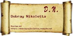 Dobray Nikoletta névjegykártya